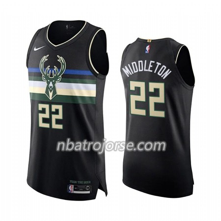 Män Milwaukee Bucks Tröja Khris Middleton 22 2019-20 Nike Statement Edition Swingman